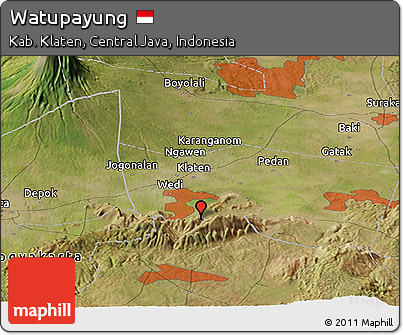 Satellite Panoramic Map of Watupayung
