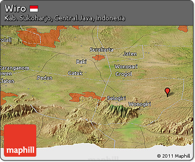 Satellite Panoramic Map of Wiro