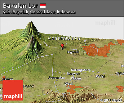 Satellite Panoramic Map of Bakulan Lor