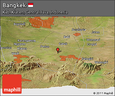 Satellite Panoramic Map of Bangkek