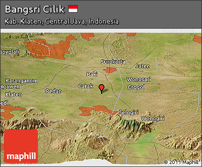 Satellite Panoramic Map of Bangsri Cilik