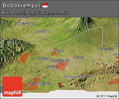Satellite Panoramic Map of Boboktempol