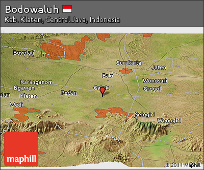 Satellite Panoramic Map of Bodowaluh