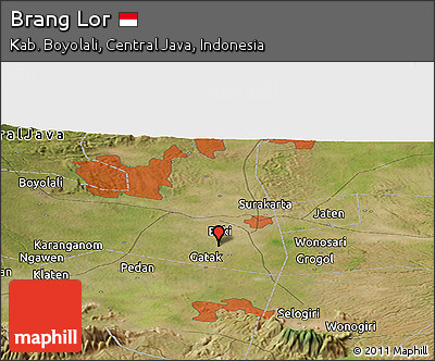 Satellite Panoramic Map of Brang Lor