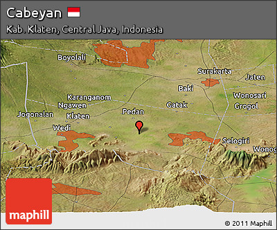 Satellite Panoramic Map of Cabeyan