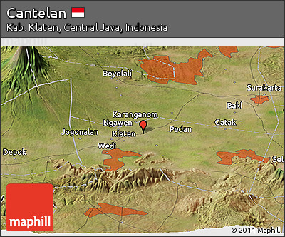 Satellite Panoramic Map of Cantelan