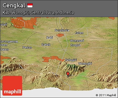 Satellite Panoramic Map of Cengkal