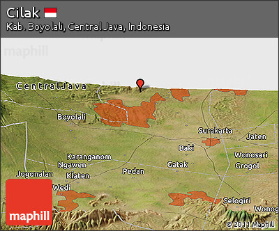 Satellite Panoramic Map of Cilak