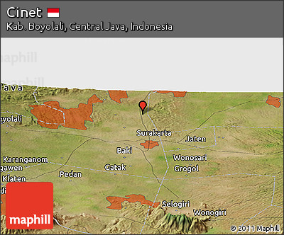 Satellite Panoramic Map of Cinet
