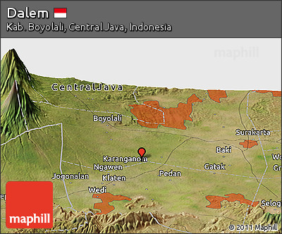 Satellite Panoramic Map of Dalem
