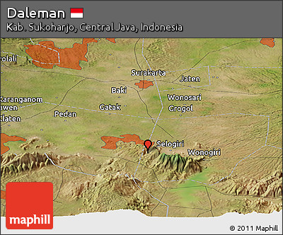 Satellite Panoramic Map of Daleman
