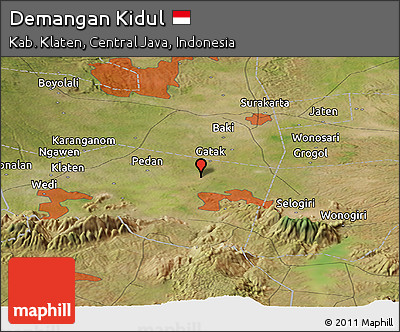 Satellite Panoramic Map of Demangan Kidul