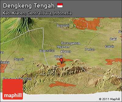 Satellite Panoramic Map of Dengkeng Tengah
