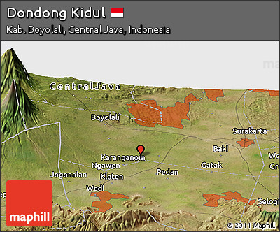 Satellite Panoramic Map of Dondong Kidul
