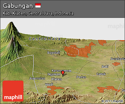 Satellite Panoramic Map of Gabungan