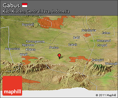 Satellite Panoramic Map of Gabus