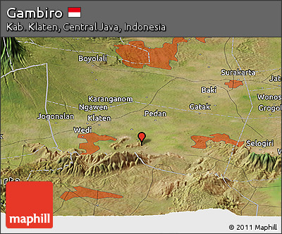 Satellite Panoramic Map of Gambiro