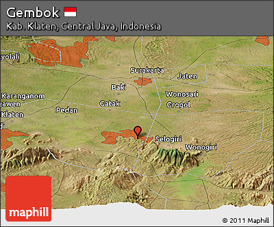 Satellite Panoramic Map of Gembok