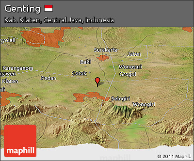 Satellite Panoramic Map of Genting
