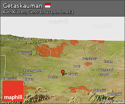 Satellite Panoramic Map of Getaskauman