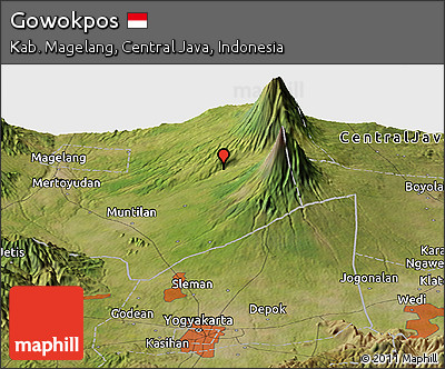 Satellite Panoramic Map of Gowokpos