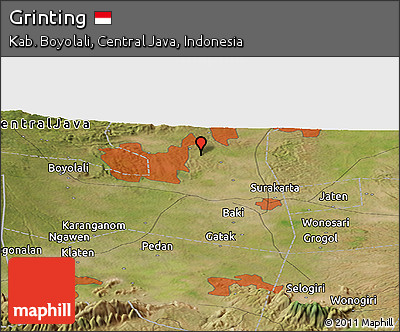 Satellite Panoramic Map of Grinting