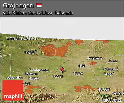 Satellite Panoramic Map of Grojongan