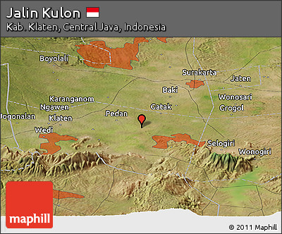 Satellite Panoramic Map of Jalin Kulon