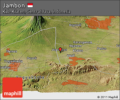 Satellite Panoramic Map of Jambon