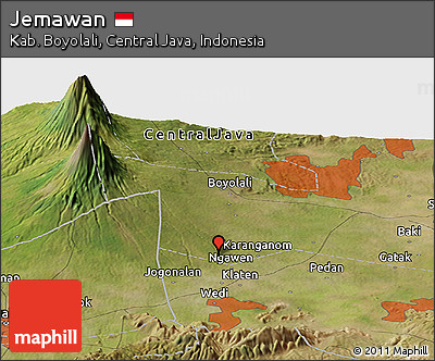 Satellite Panoramic Map of Jemawan