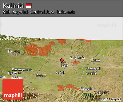 Satellite Panoramic Map of Kaliniti