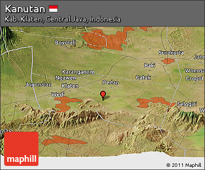 Satellite Panoramic Map of Kanutan