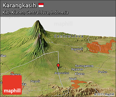 Satellite Panoramic Map of Karangkasih