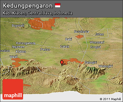 Satellite Panoramic Map of Kedungpengaron
