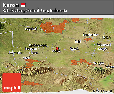 Satellite Panoramic Map of Keron