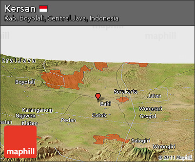 Satellite Panoramic Map of Kersan