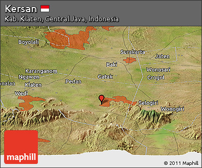 Satellite Panoramic Map of Kersan