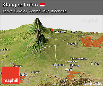 Satellite Panoramic Map of Klangon Kulon