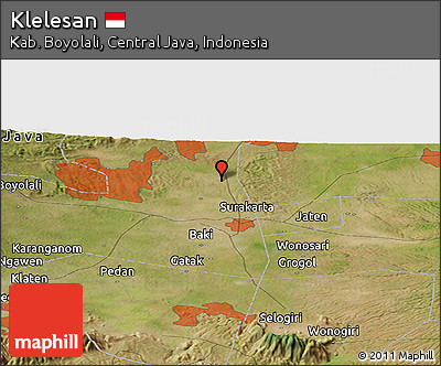 Satellite Panoramic Map of Klelesan