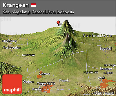 Satellite Panoramic Map of Krangean