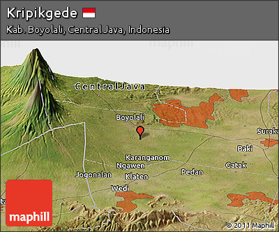 Satellite Panoramic Map of Kripikgede