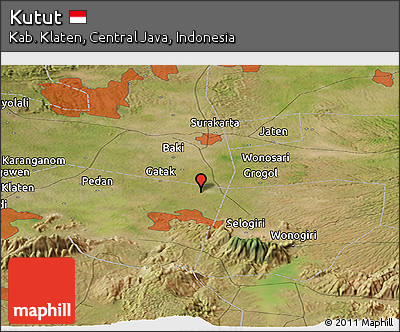 Satellite Panoramic Map of Kutut