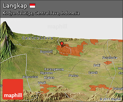 Satellite Panoramic Map of Langkap