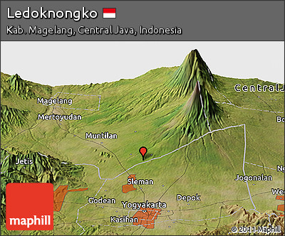 Satellite Panoramic Map of Ledoknongko