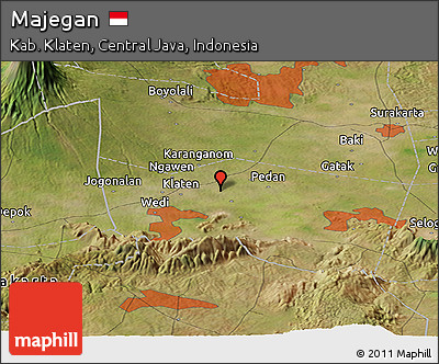Satellite Panoramic Map of Majegan
