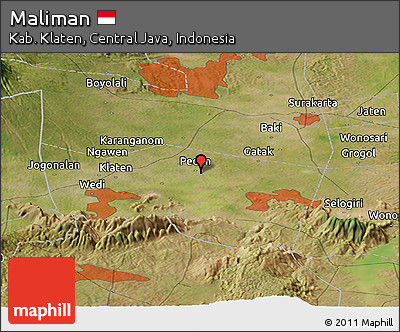 Satellite Panoramic Map of Maliman
