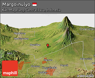 Satellite Panoramic Map of Margoinulyo