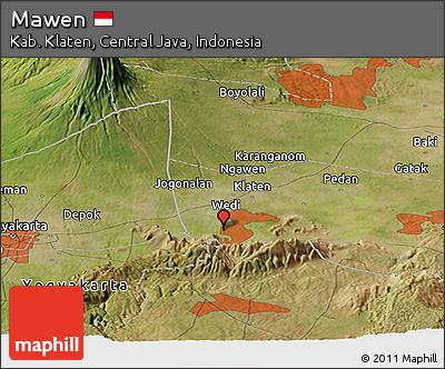 Satellite Panoramic Map of Mawen