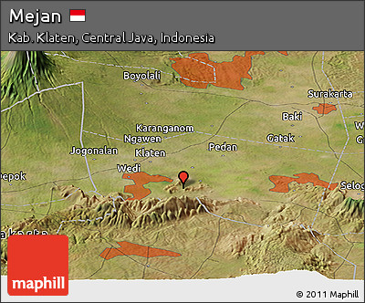 Satellite Panoramic Map of Mejan