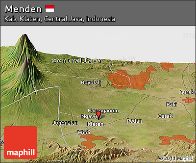 Satellite Panoramic Map of Menden
